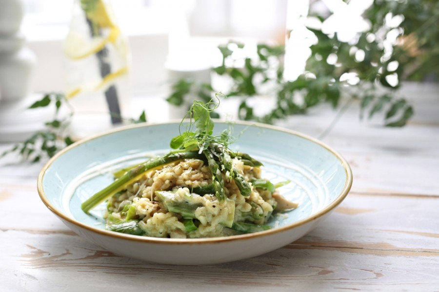 Quelle est la recette de risotto aux asperges vertes ?